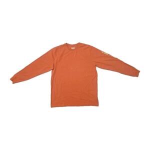 Carhartt Shirt Mens LARGE Orange OUTDOORS Work Wear Pocket Tee USA Loose Fit